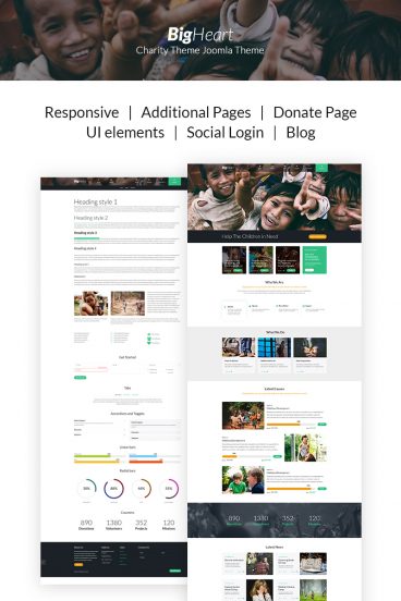 BigHeart - Child Charity Joomla Template