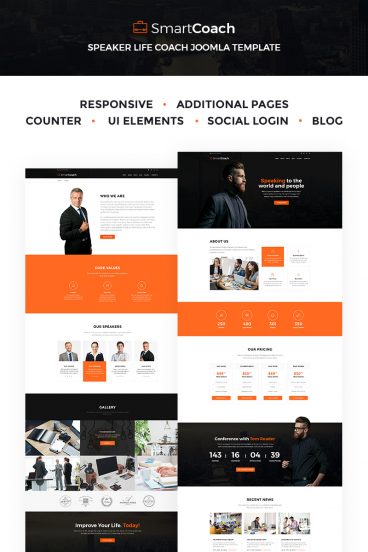 SmartCoach - Speaker Life Coach Joomla Template