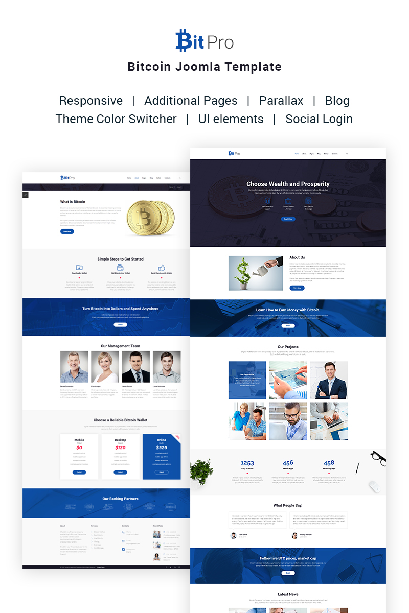 BitPro – Bitcoin Joomla Template