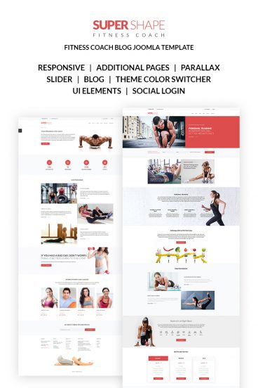 Super Shape - Responsive Personal Fitness Coach Joomla Template