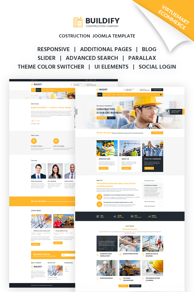 Buildify – Construction Company Joomla Template