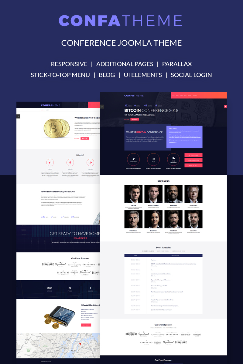 ConfaTheme – Stylish Conference Joomla Template