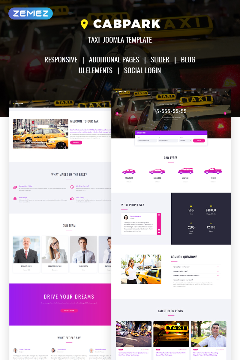 Cabpark – Fancy Taxi Service Joomla Template