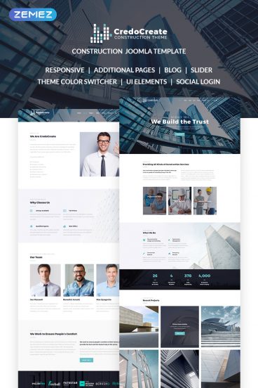 Credo Create - Construction Joomla Template