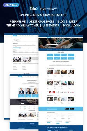 EduX - Online Courses Joomla Template