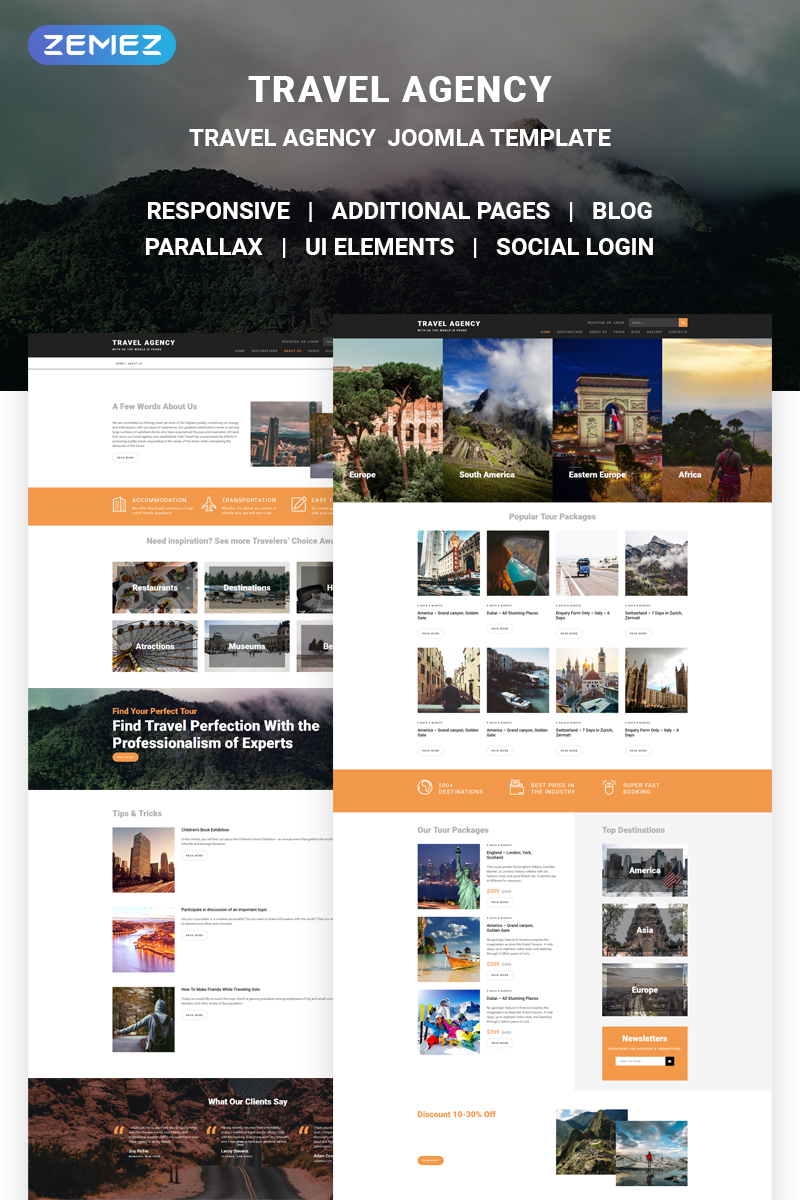 Travel Agency Joomla Template