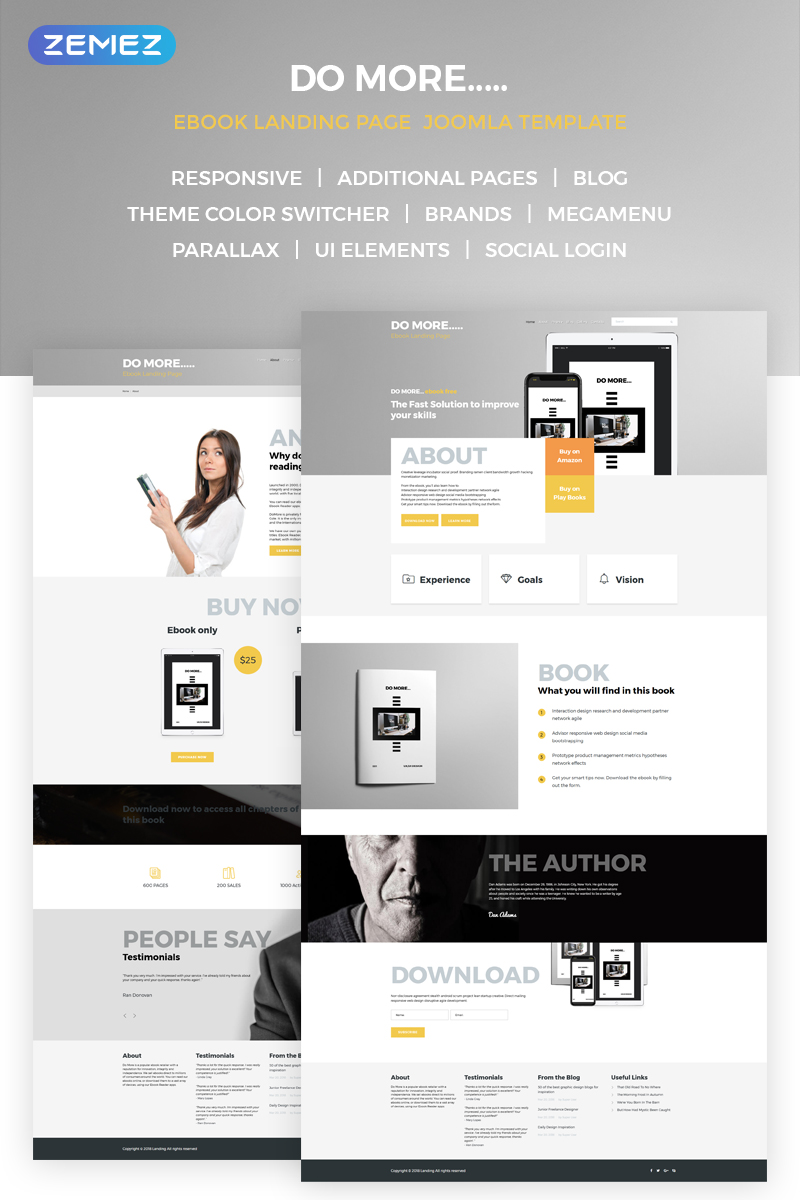 eBook Landing Page Joomla Template