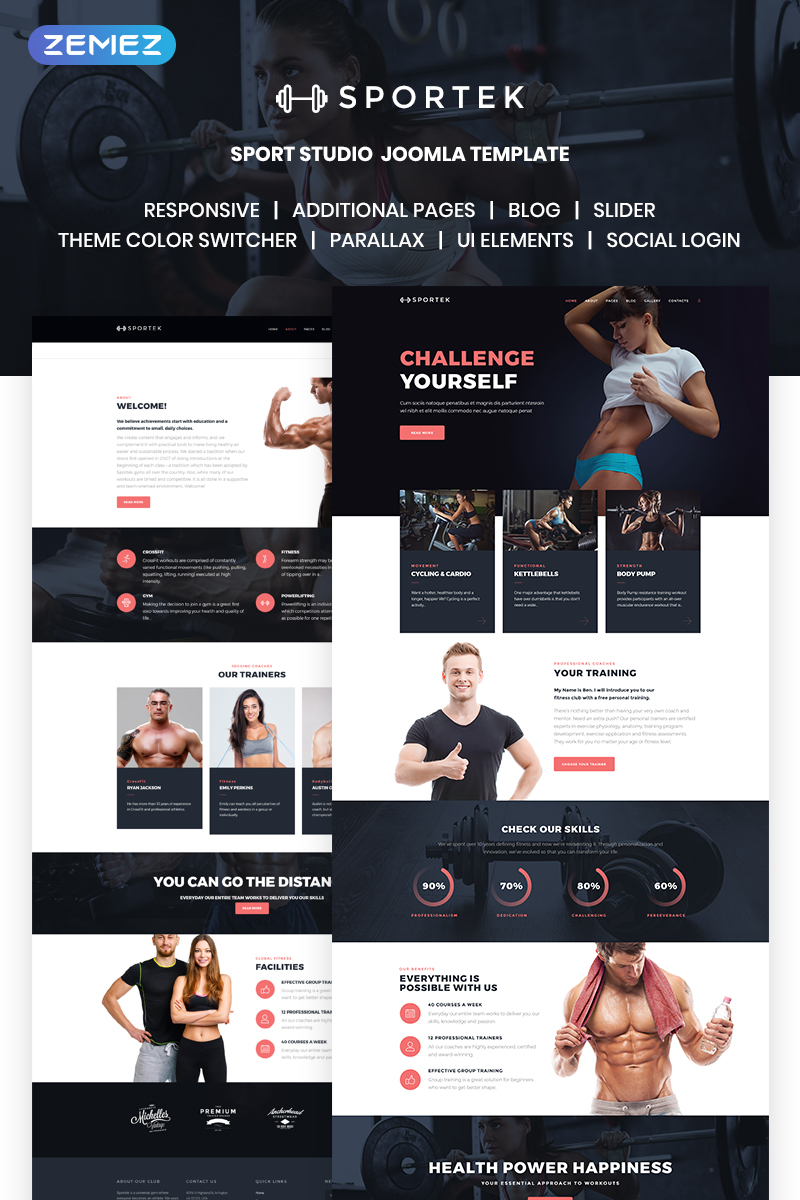 Sportek – Sport Studio Joomla Template