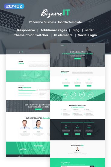 Bizarre IT - Responsive IT Company Joomla Template