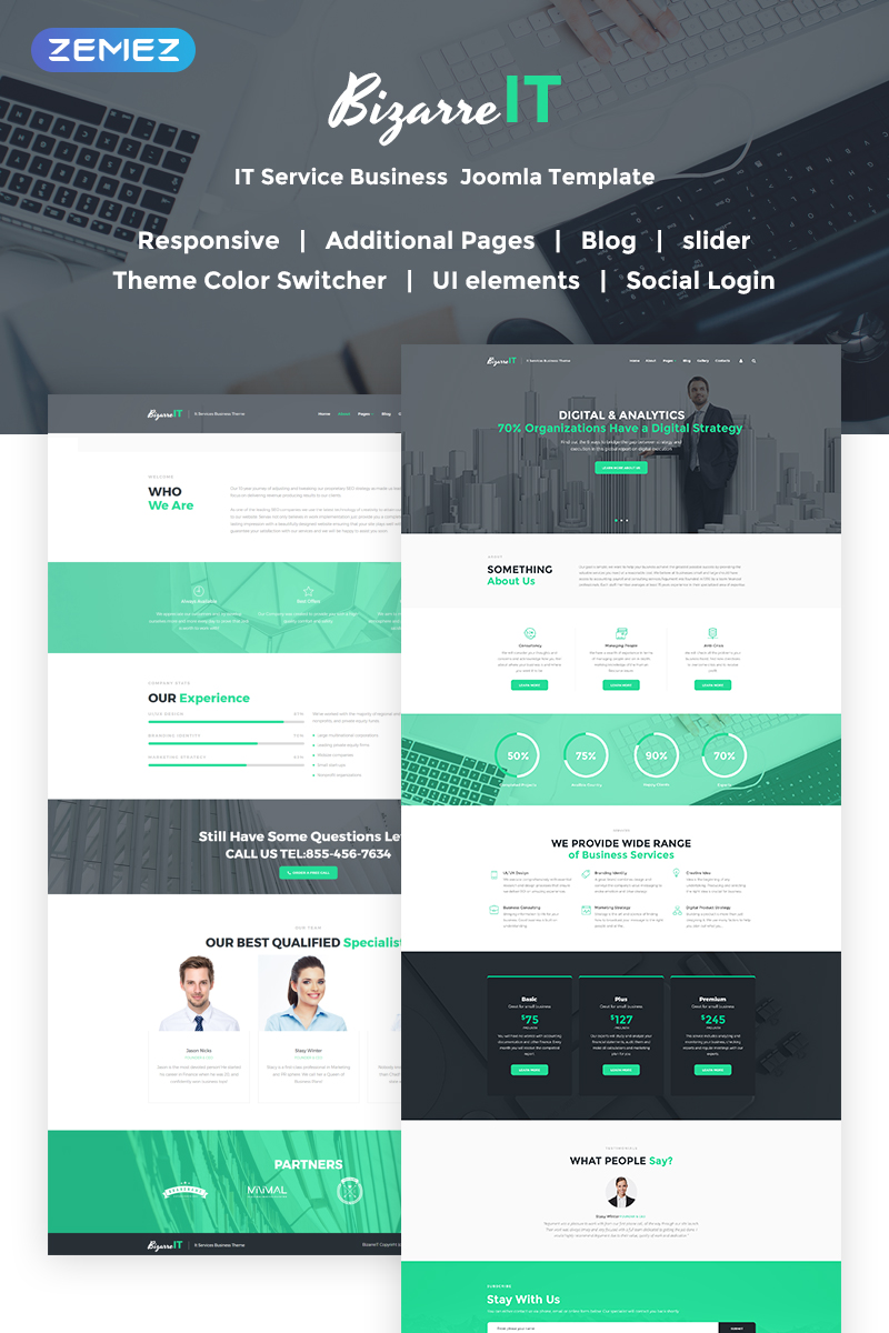 Bizarre IT – Responsive IT Company Joomla Template