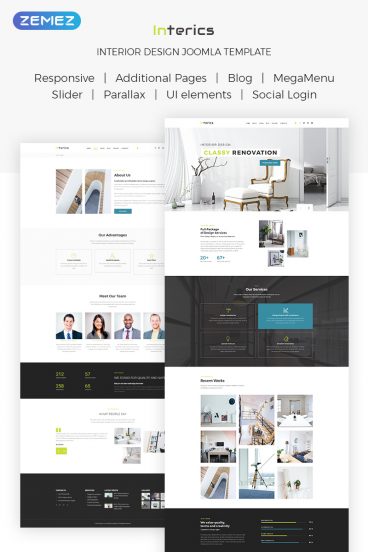 Interics - Interior Design Joomla Template