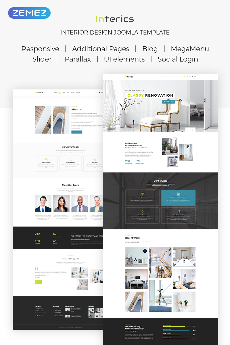 Interics – Interior Design Joomla Template