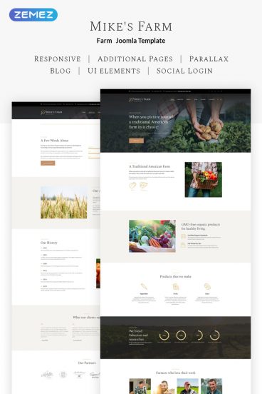 Mike's Farm - Simple Healthy Farm Joomla Template