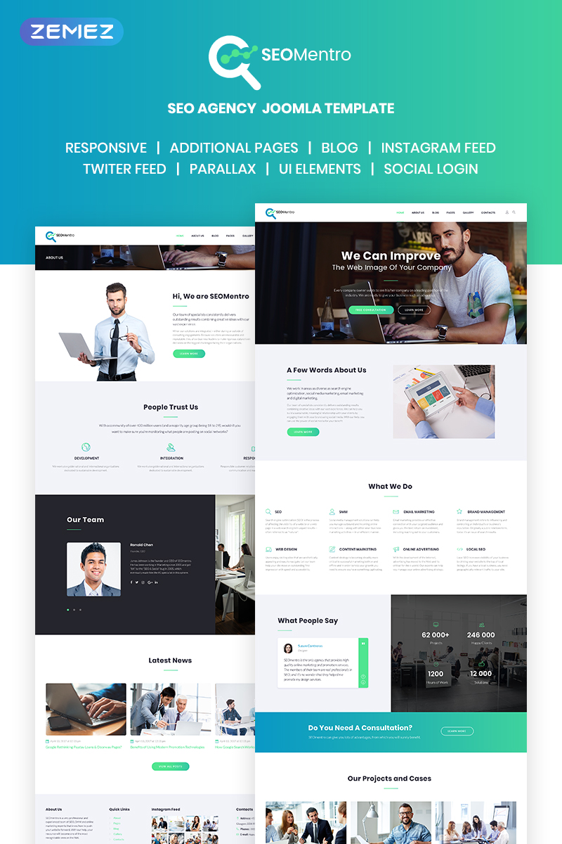 SEOMentro – SEO Agency Joomla Template