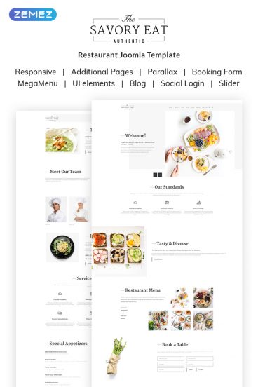 Savory Eat - Delicious Restaurant & Cafe Joomla Template