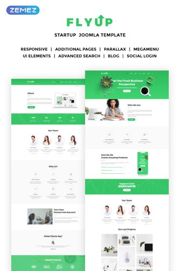 Flyup - Fresh Startup Business Joomla Template