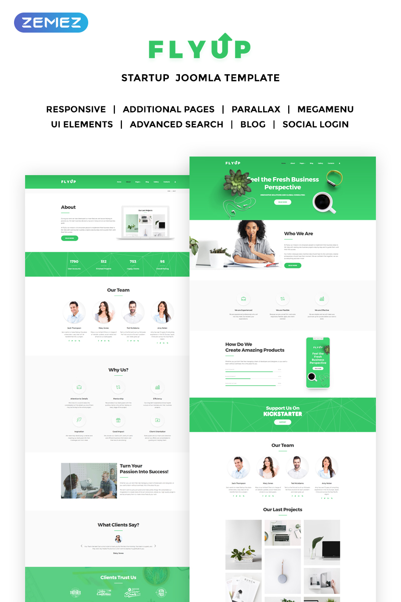 Flyup – Fresh Startup Business Joomla Template