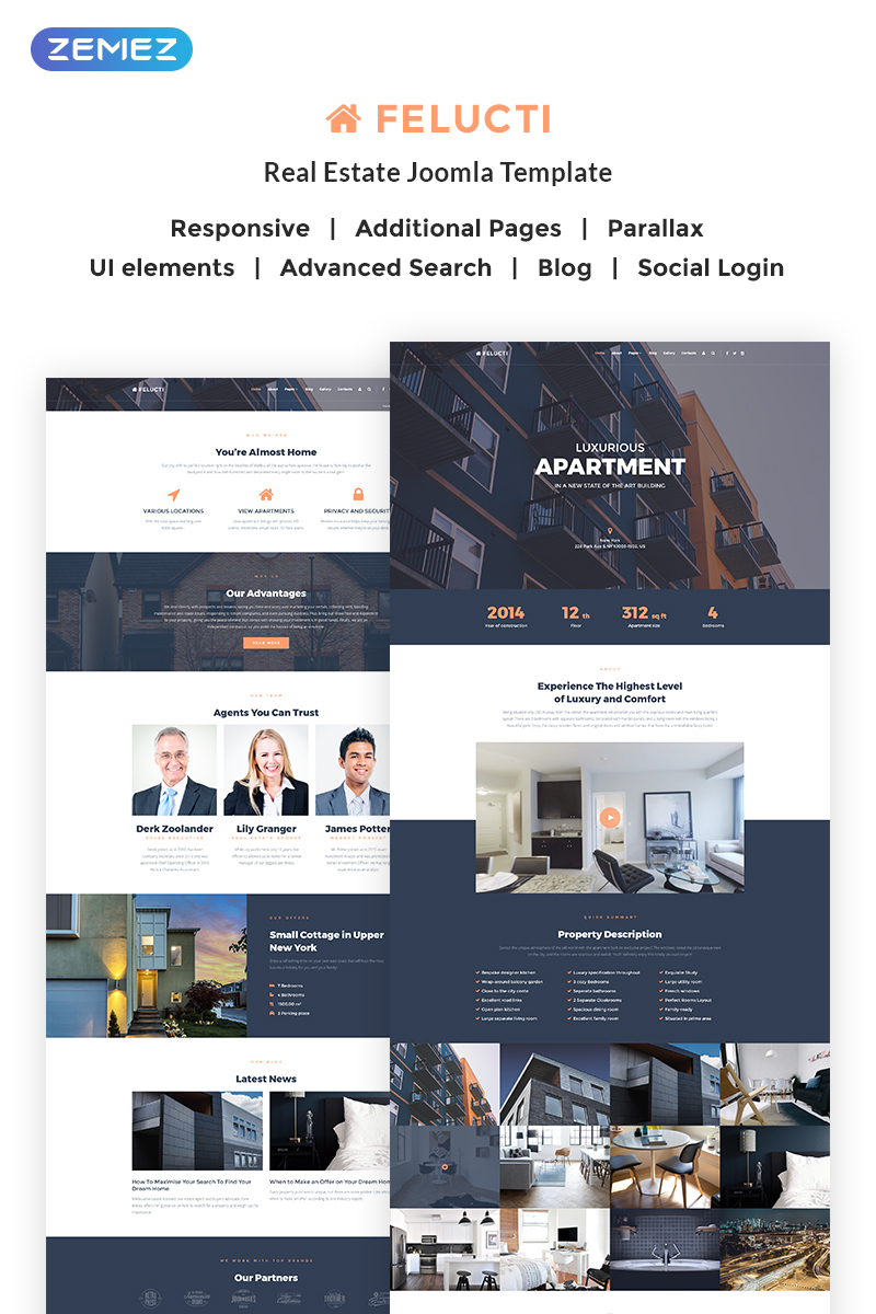 Felucti – Real Estate Joomla Template