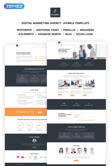 Flash - Digital Marketing Agency Joomla Template