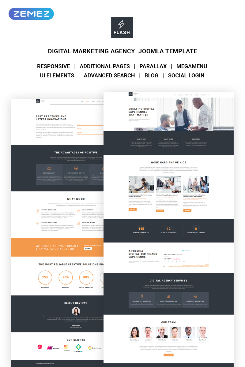 Flash – Digital Marketing Agency Joomla Template