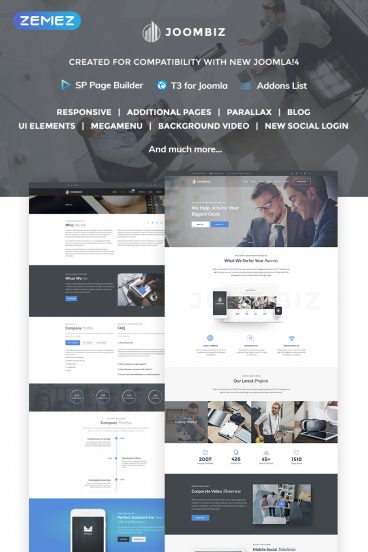 Joombiz - Elegant Business Company Joomla Template