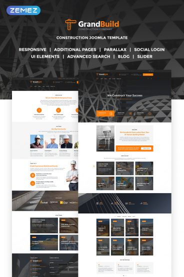 GrandBuild - Attractive Construction Company Joomla Template