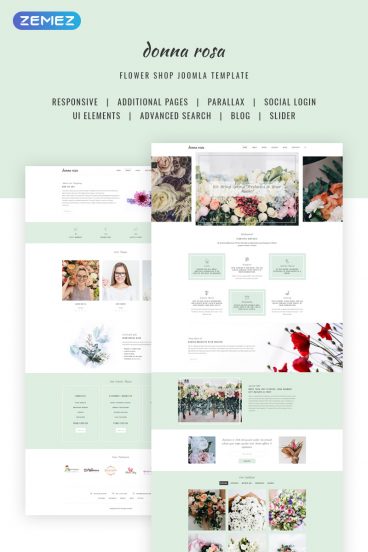 Donna Rosa - Sophisticated Florist Agency Joomla Template