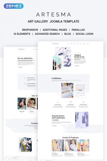 Artesma - Art Gallery Joomla Template