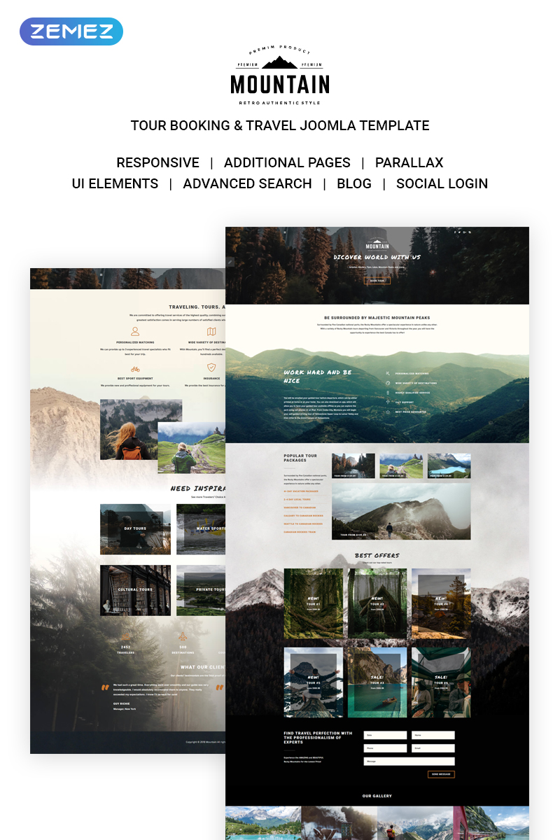 Mountain Tours Joomla Template