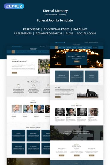 Eternal Memory - Solid Funeral Company Joomla Template