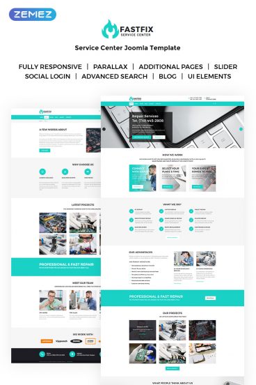 Fastfix - Service Center Joomla Template