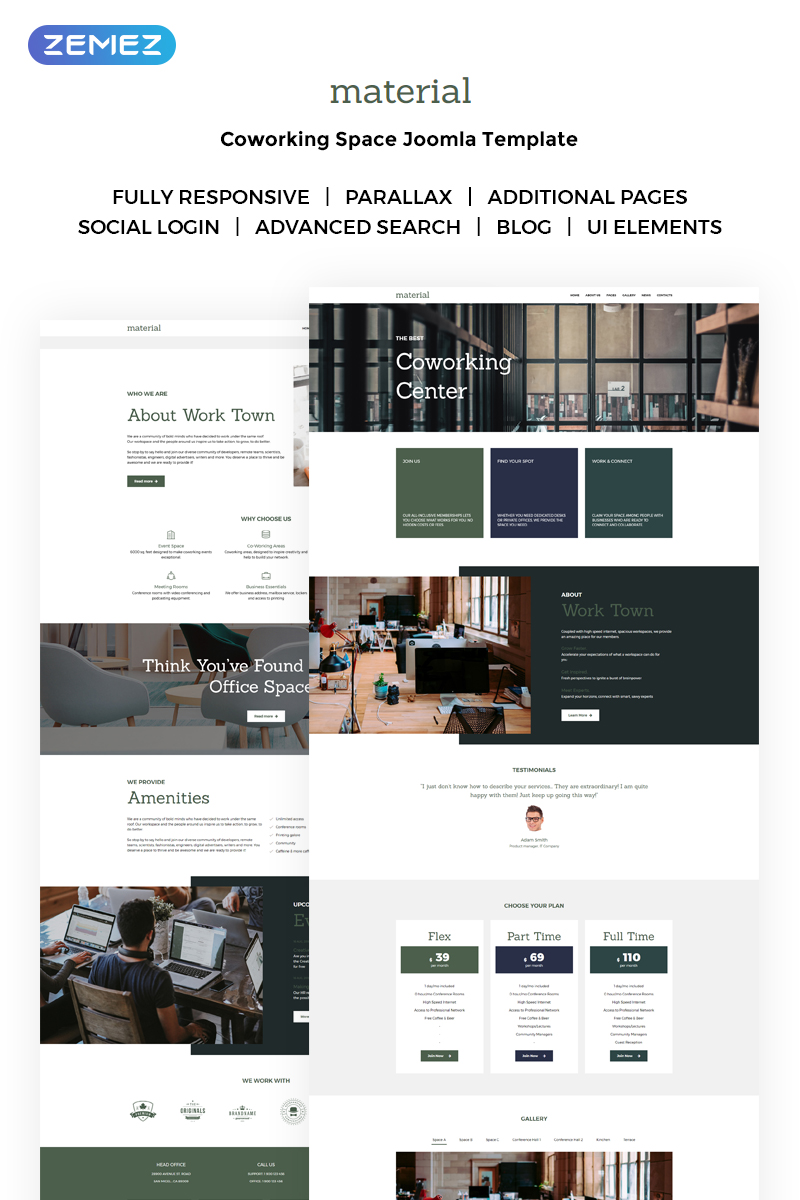 Work Town – Coworking Space Joomla Template