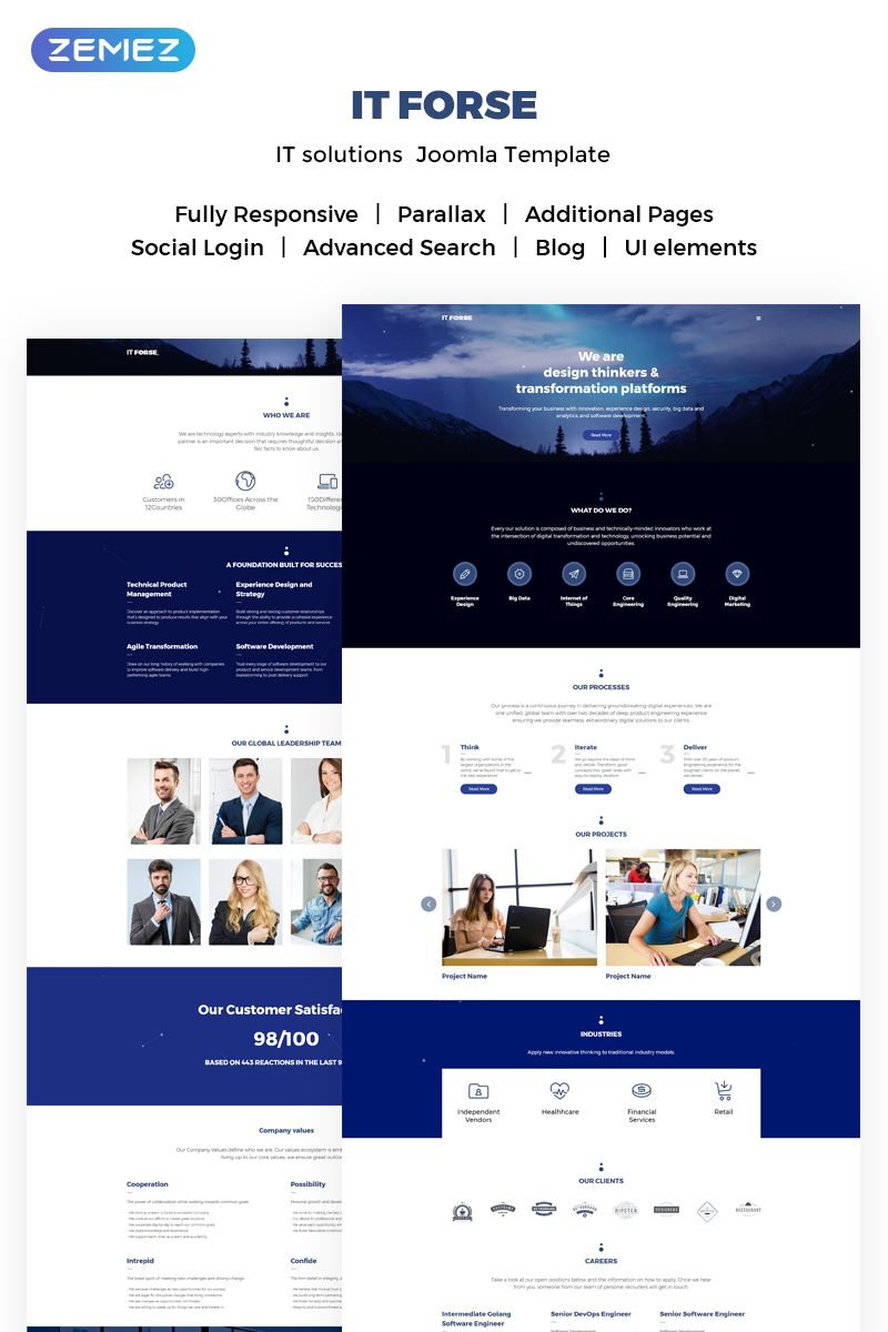 ITforse – Elegant Software Company Joomla Template