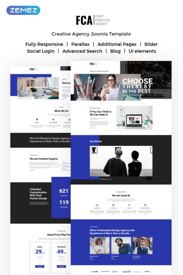 FCA - Impressive Creative Agency Joomla Template