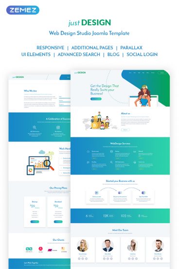 justDESIGN - Web Design Studio Joomla Template