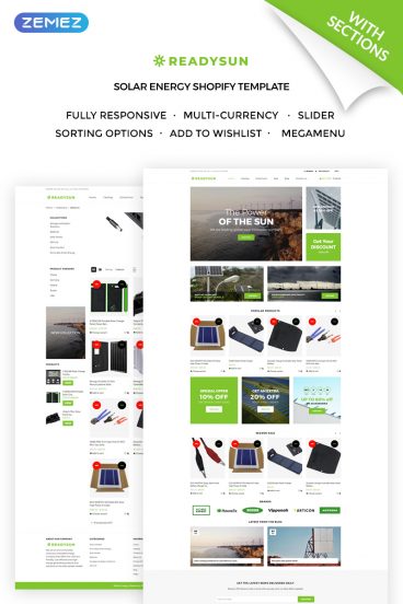 ReadySun - Solar Energy Equipment Store Joomla Template