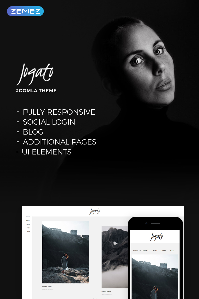 Jogato – Photographer Portfolio Joomla Template