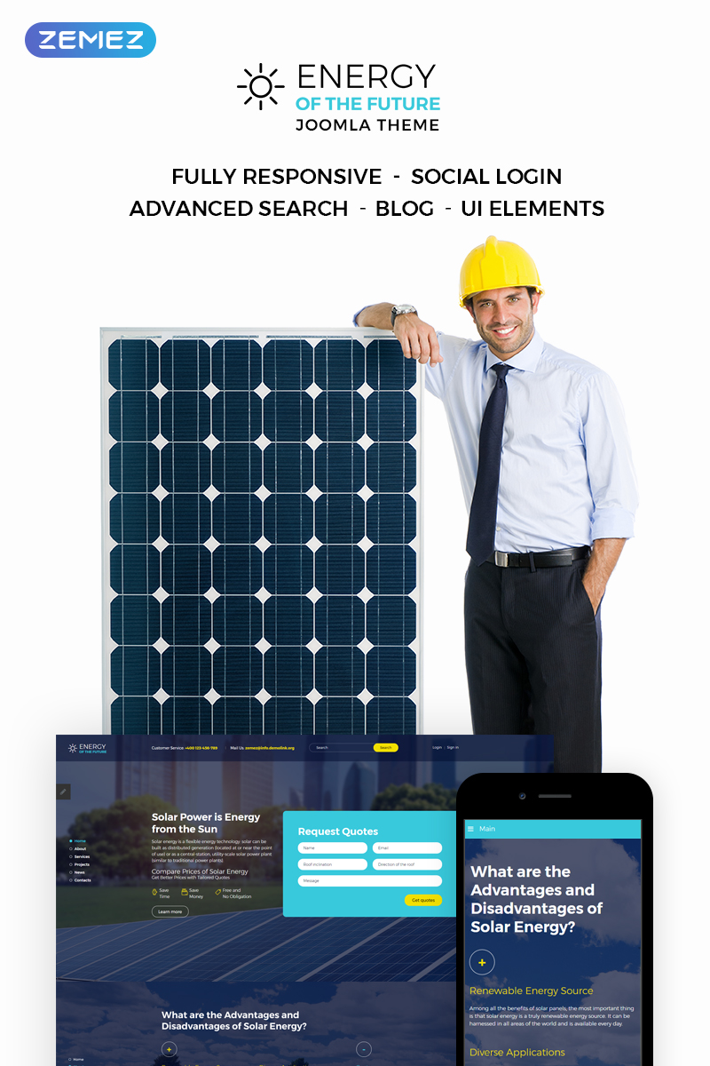 Energy Of The Future – Solar Energy Joomla Template