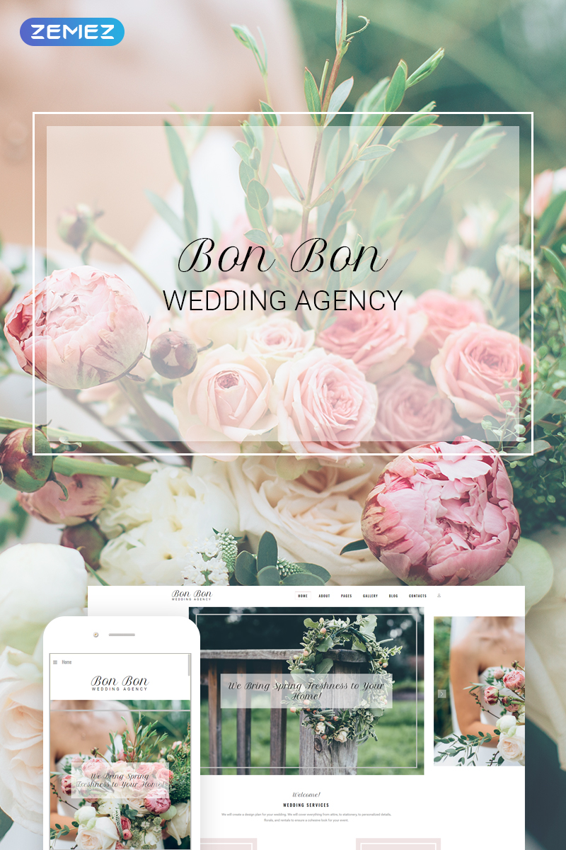 Bon Bon – Wedding Agency Joomla Template