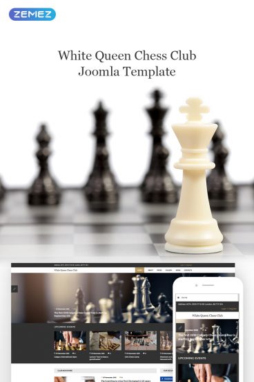 White Queen Chess Club - Chess Joomla Template