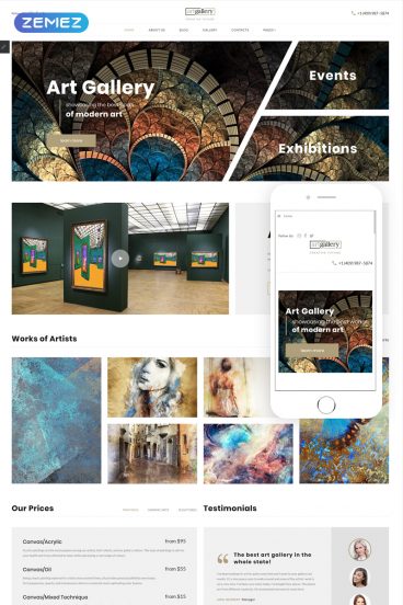 artgallery - Art Responsive Elegant Joomla Template