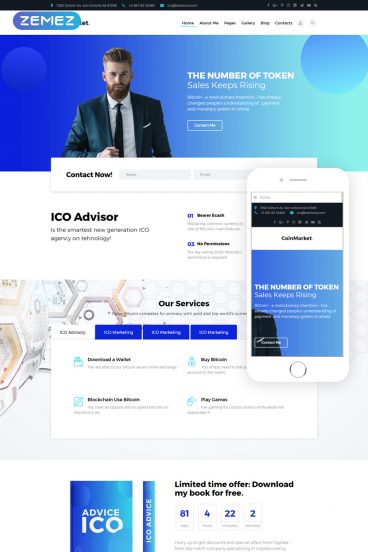 CoinMarket - Finance & Commerce Ready-to-use Corporate Bootstrap Joomla Template