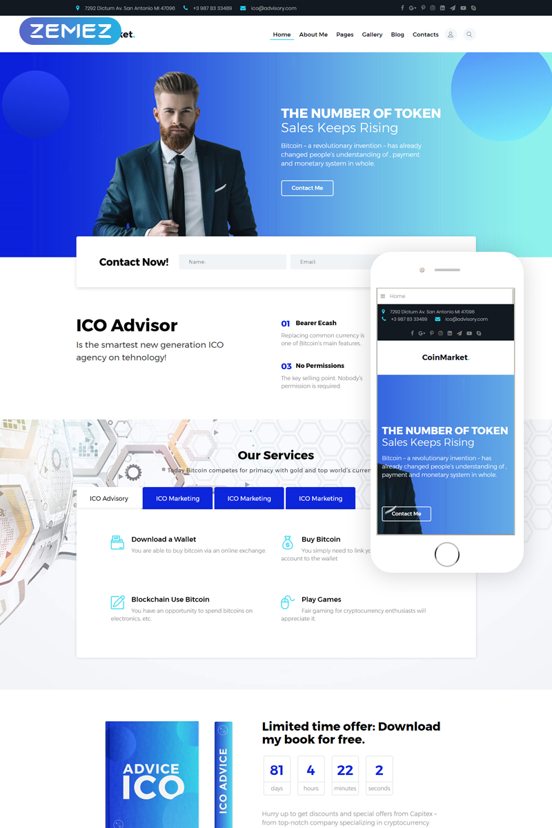 CoinMarket – Finance & Commerce Ready-to-use Corporate Bootstrap Joomla Template