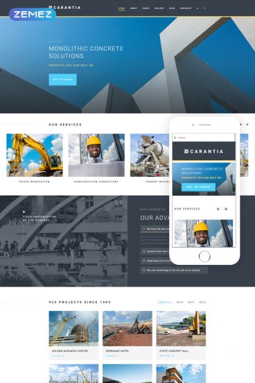 Carantia - Construction Clean Joomla Template