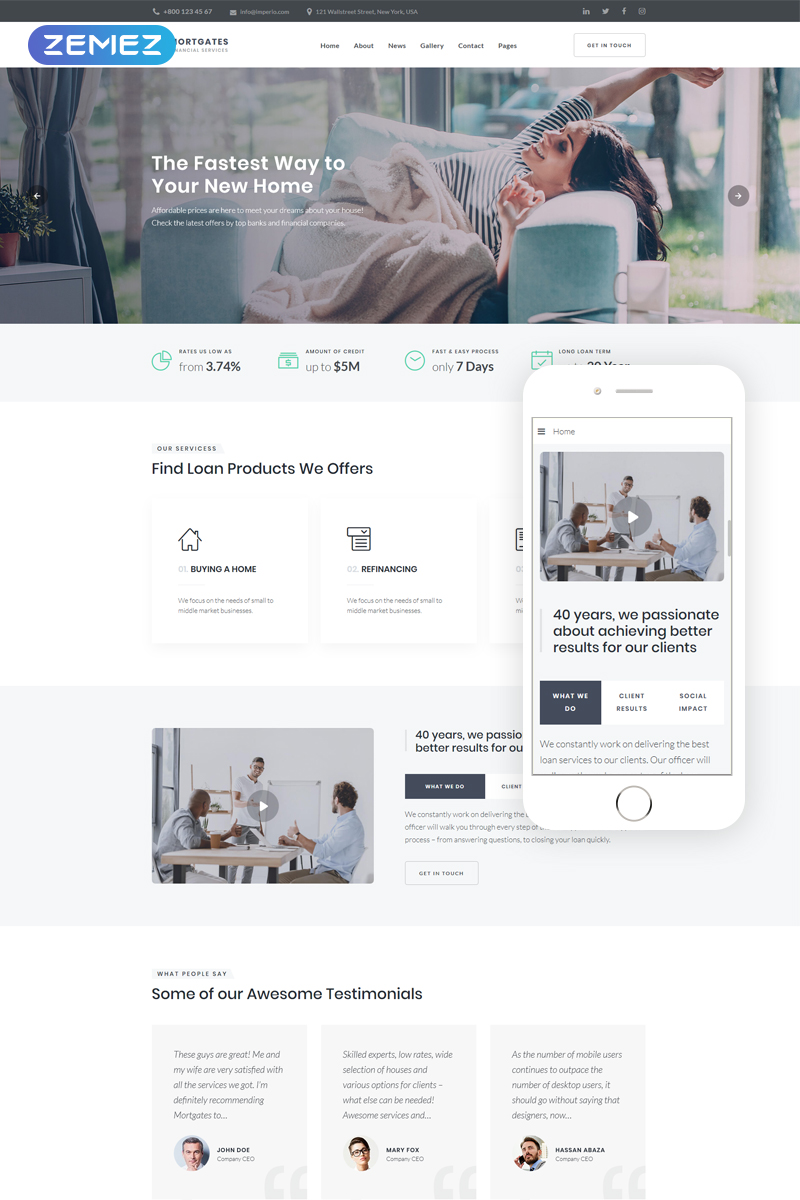 MortGates – Financial Services Modern Joomla Template