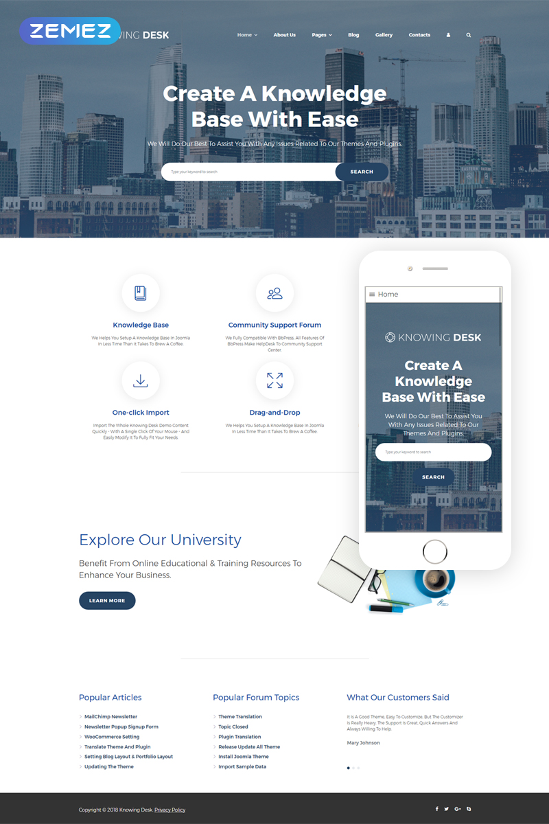 Knowing Desk – Computers & Internet Multipage Corporate Joomla Template