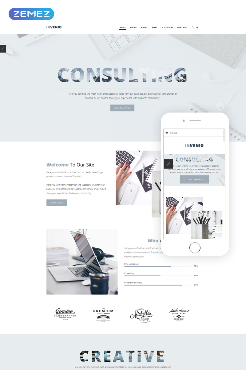 INVENIO – Consulting Ready-to-Use Corporative Joomla Template