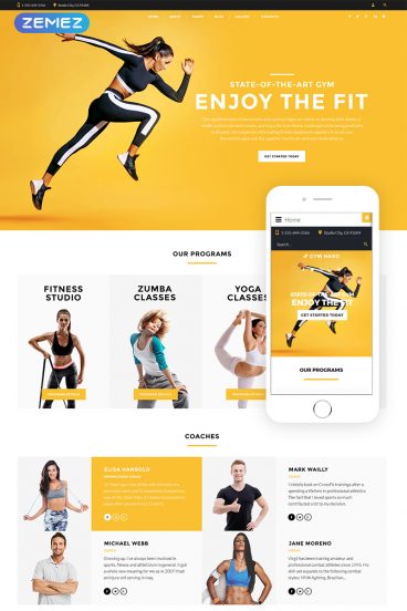 Fitness and Zoomba studio - Dance Studio Multipage Clean Joomla Template