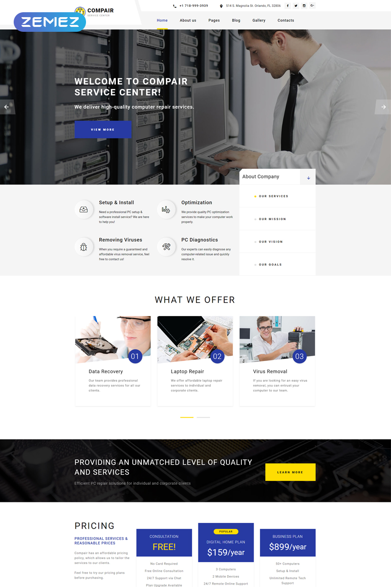 Compair – Computers Clean Joomla Template