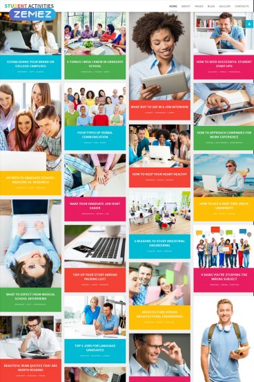 Student activities - Colleges & Universities Multipage Creative Joomla Template